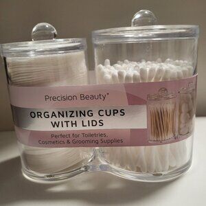 PRECISION‎ BEAUTY Acrylic jar 150 cotton swabs /50 cotton pads